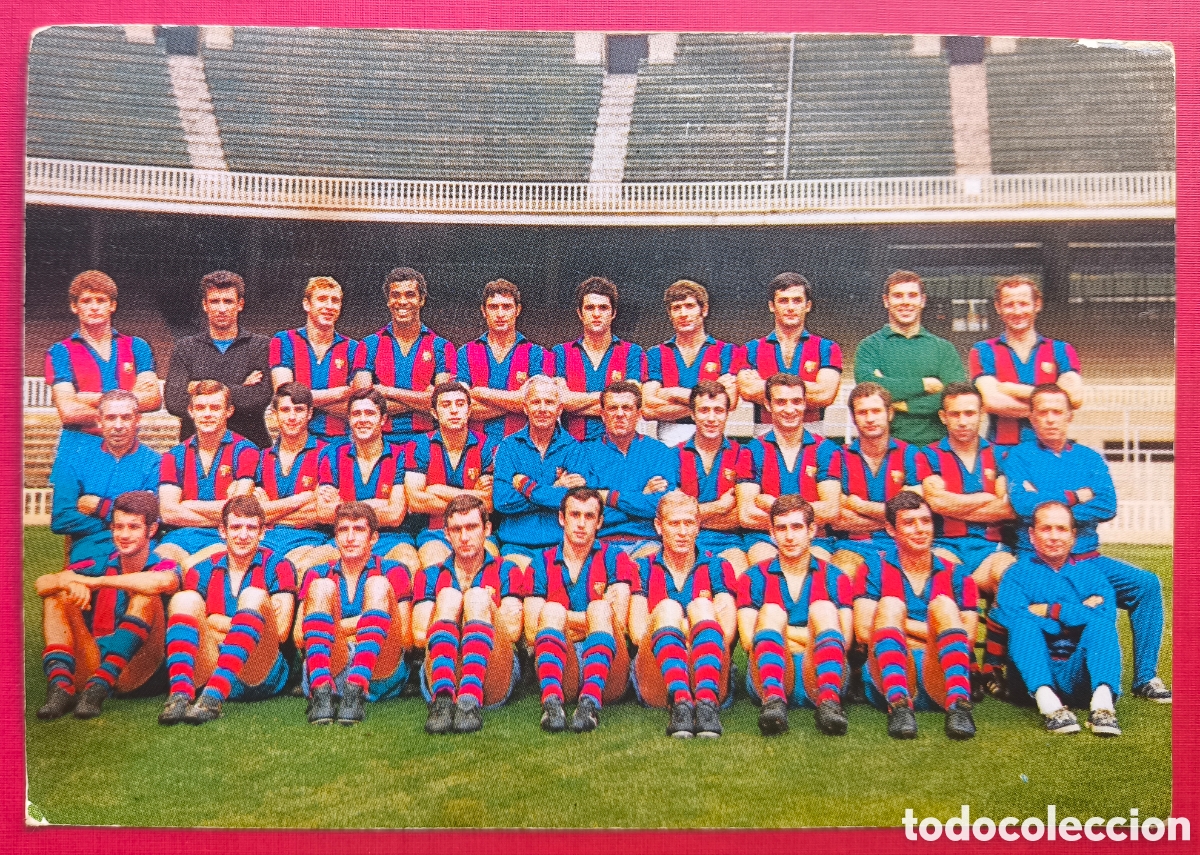 Coleccionismo deportivo: BAR&Ccedil;A F&Uacute;TBOL F. C. BARCELONA POSTAL EQUIPO PLANTILLA TEMP. 1969 - 1970