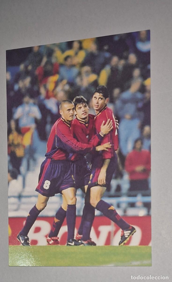 Coleccionismo deportivo: POSTAL FOTO FOTOGRAFIA SIN CIRCULAR SELECCION ESPA&Ntilde;OLA ESPA&Ntilde;A LUIS ENRIQUE , HIERRO, MORIENTES