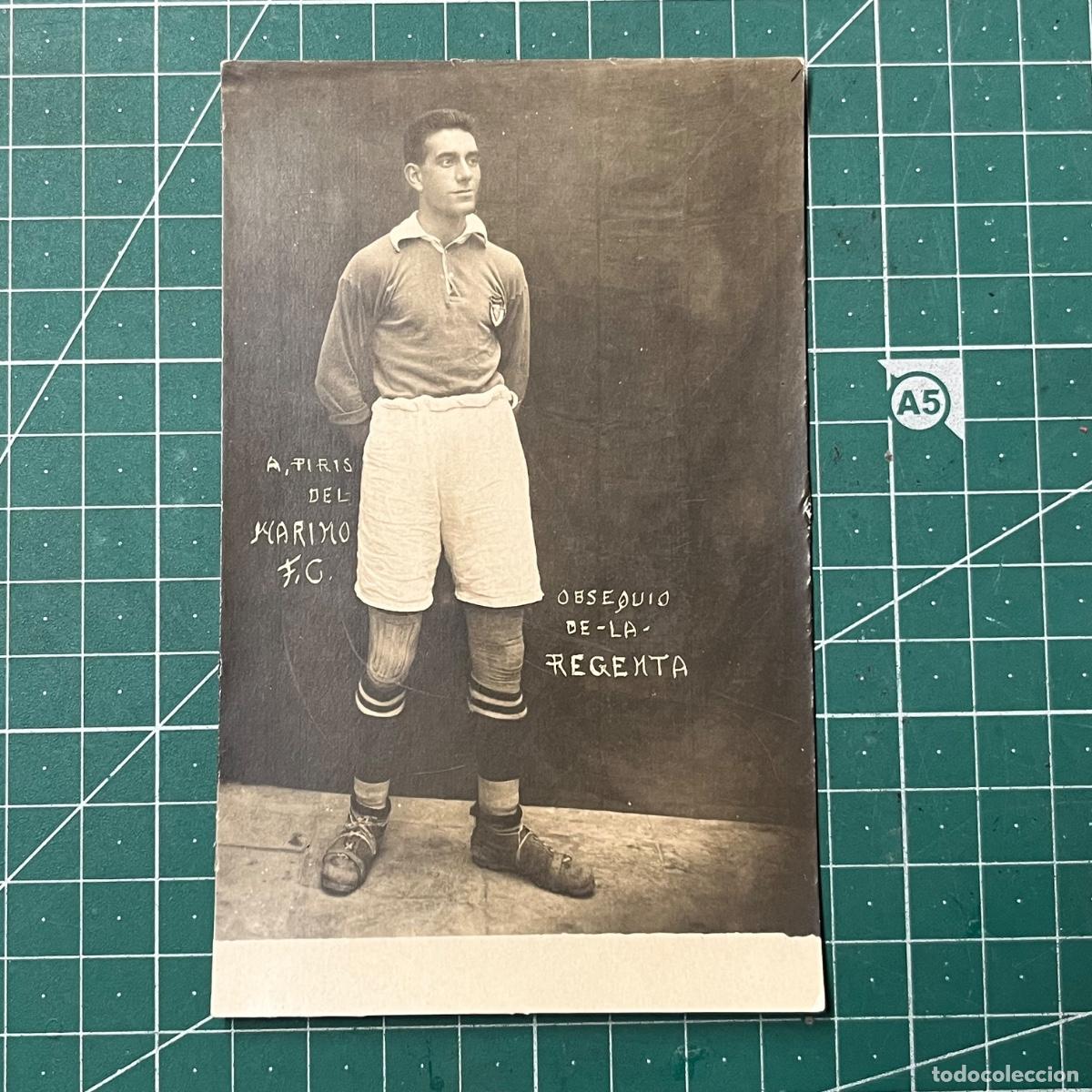 Coleccionismo deportivo: Postal de A. Piris del Marino futbol club, editado por La Regenta