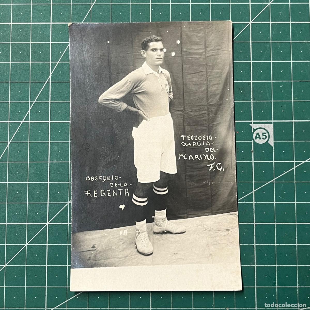 Coleccionismo deportivo: Postal de Toedosio Garc&iacute;a del Marino futbol club, editado por La Regenta