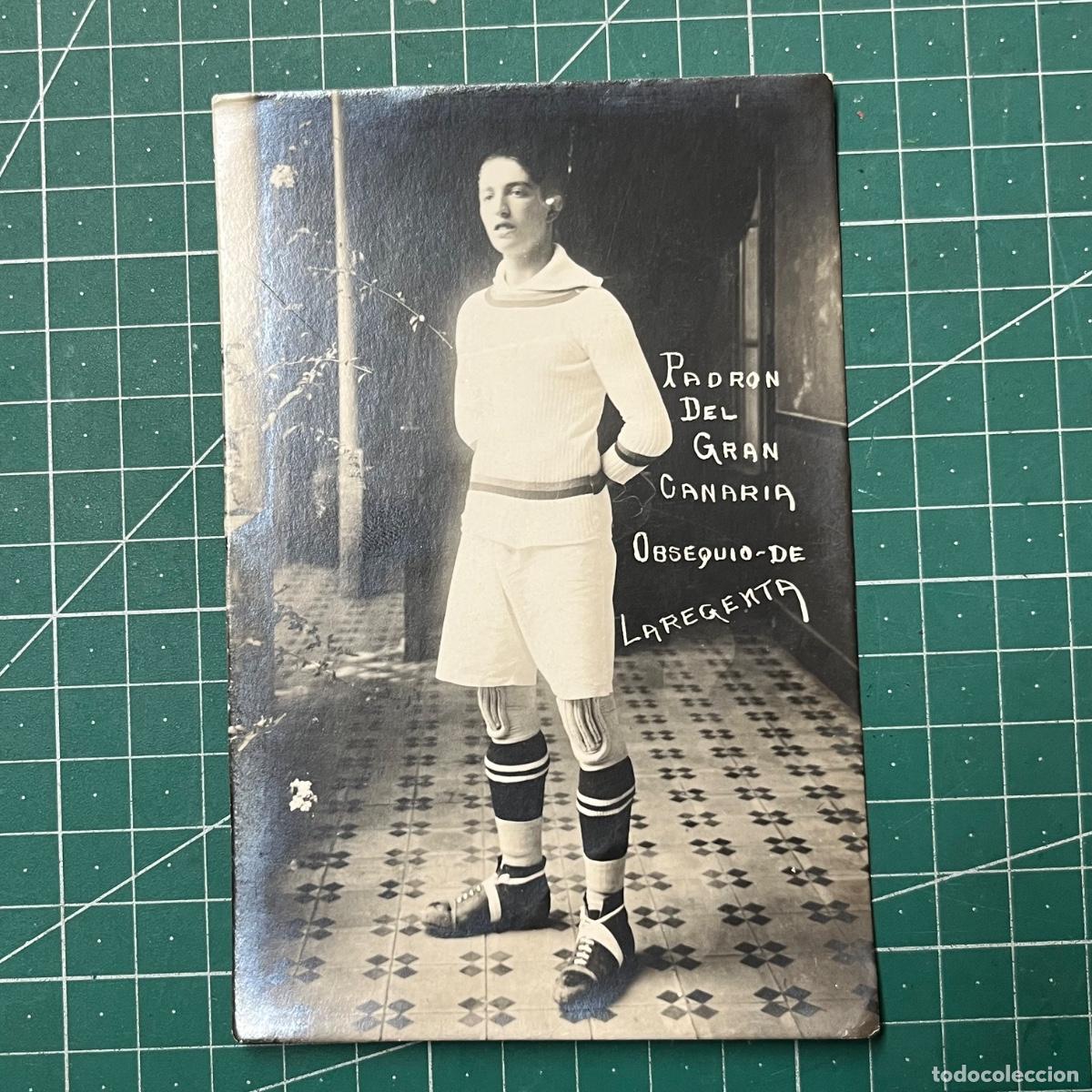 Coleccionismo deportivo: Postal de Padron del equipo de futbol Gran Canaria, editado por La Regenta