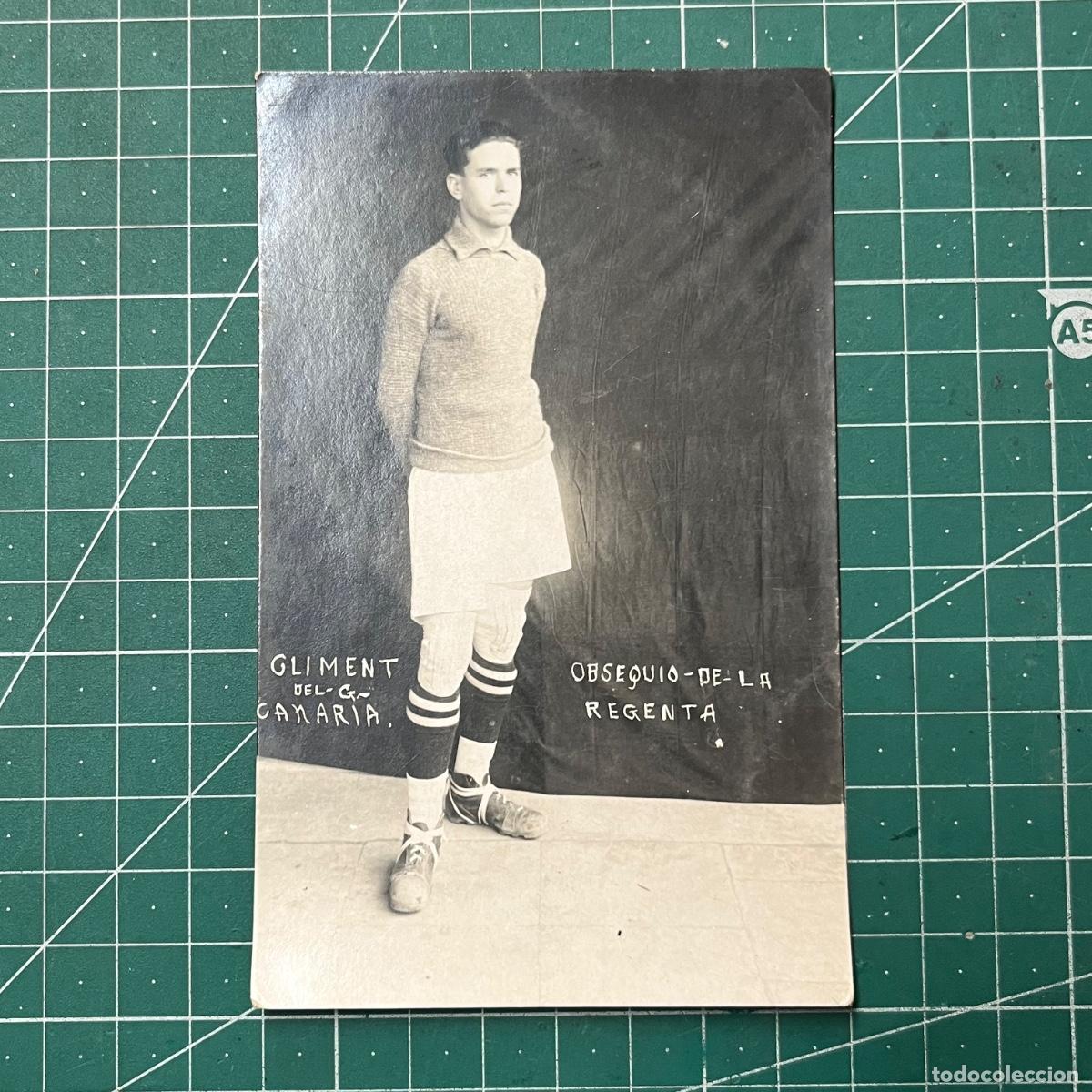 Coleccionismo deportivo: Postal de Gliment del equipo de futbol Gran Canaria, editado por La Regenta