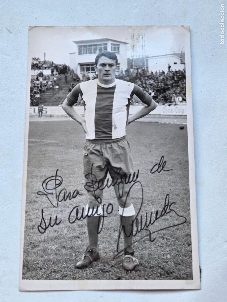Collectionnisme sportif: POSTAL CON AUTOGRAFO FOTO BLANCO CORU&Ntilde;A GALICIA