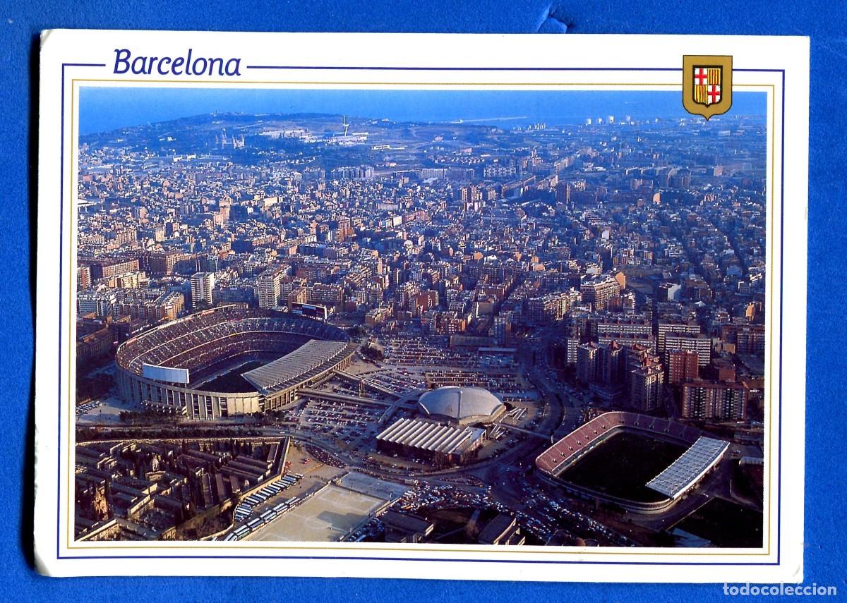 Coleccionismo deportivo: POSTAL SIN CIRCULAR BARCELONA 189 CAMPO FUTBOL EDITA ESCUDO DE ORO