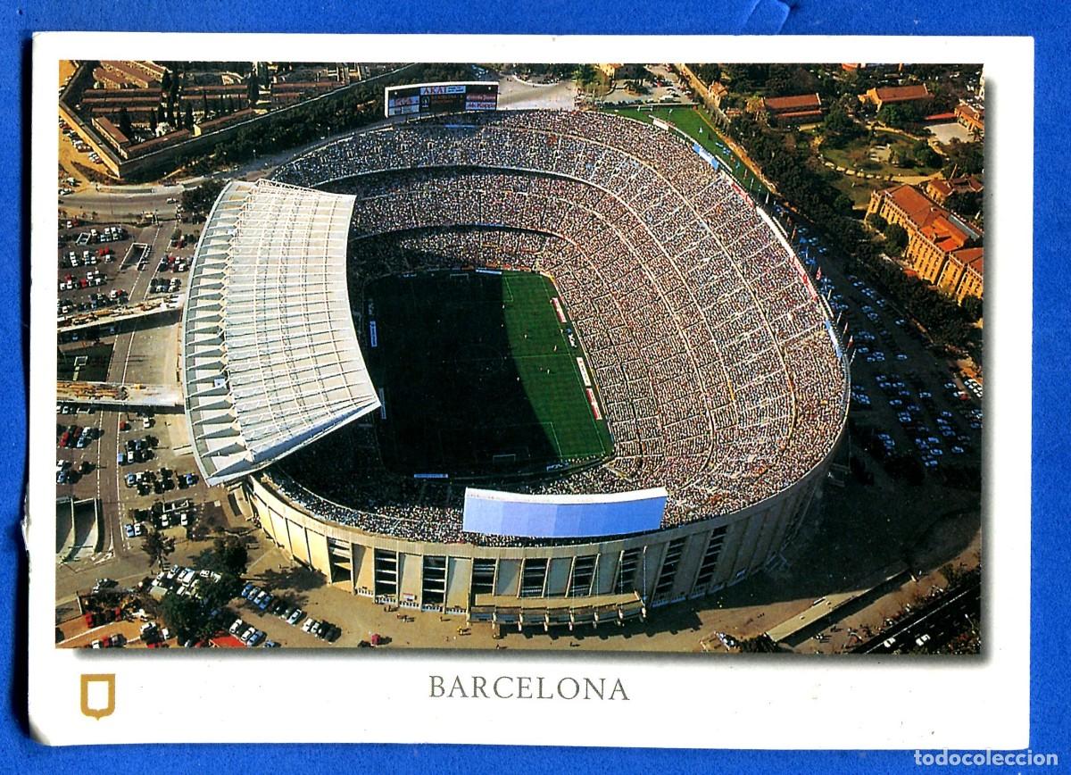 Coleccionismo deportivo: POSTAL SIN CIRCULAR BARCELONA 139 CAMPO FUTBOL CAMP NOU EDITA ESCUDO DE ORO