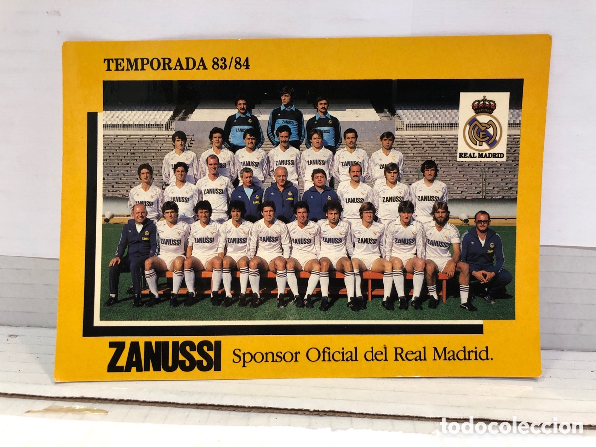 Coleccionismo deportivo: Postal Real Madrid temporada 83/84