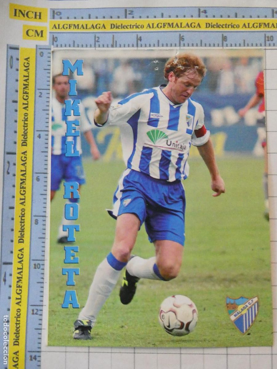 Coleccionismo deportivo: TARJETA FOTO POSTAL M&Aacute;LAGA CLUB DE F&Uacute;TBOL. CAPIT&Aacute;N MIKEL ROTETA. 2433