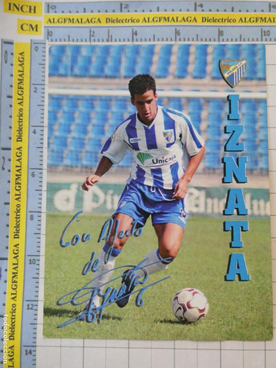 Coleccionismo deportivo: TARJETA FOTO POSTAL M&Aacute;LAGA CLUB DE F&Uacute;TBOL. RAUL IZNATA. 2434