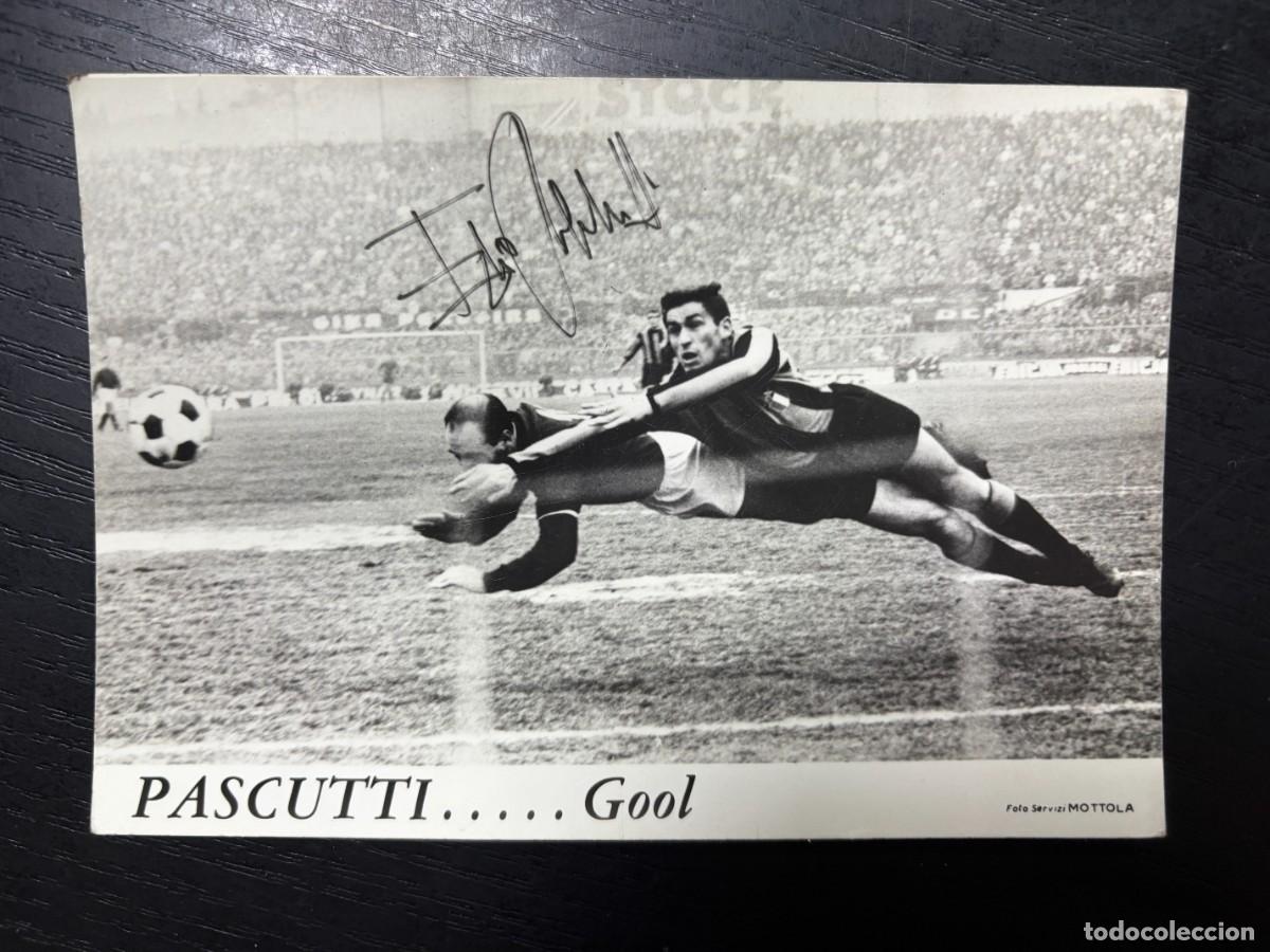 Coleccionismo deportivo: TARJETA POSTAL DEPORTIVA. FUTBOL. FIRMADA POR EL JUGADOR DE FUTBOL ITALIANO EZIO PASCUTTI.