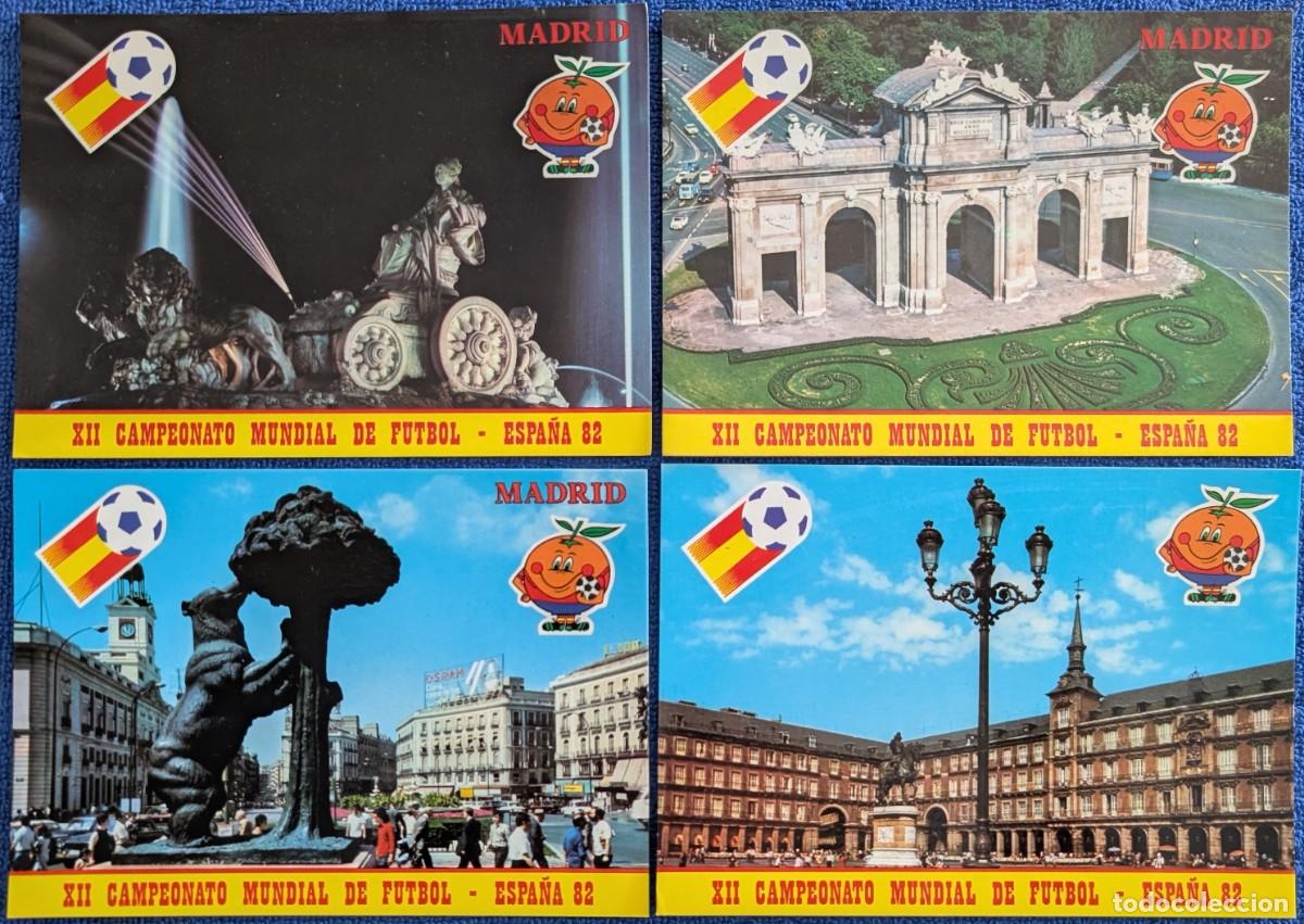 Coleccionismo deportivo: Lote de 4 postales de Madrid - Mundial 82 - Espa&ntilde;a 82 &iexcl;Sin circular!