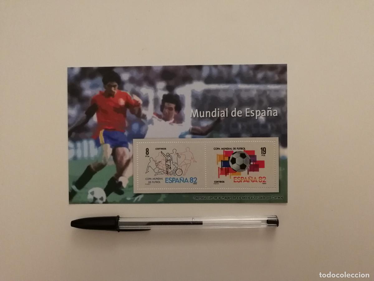 Coleccionismo deportivo: TARJETA PAPEL CON SELLOS - MUNDIAL DE - ESPA&Ntilde;A - 1982 - FUTBOL