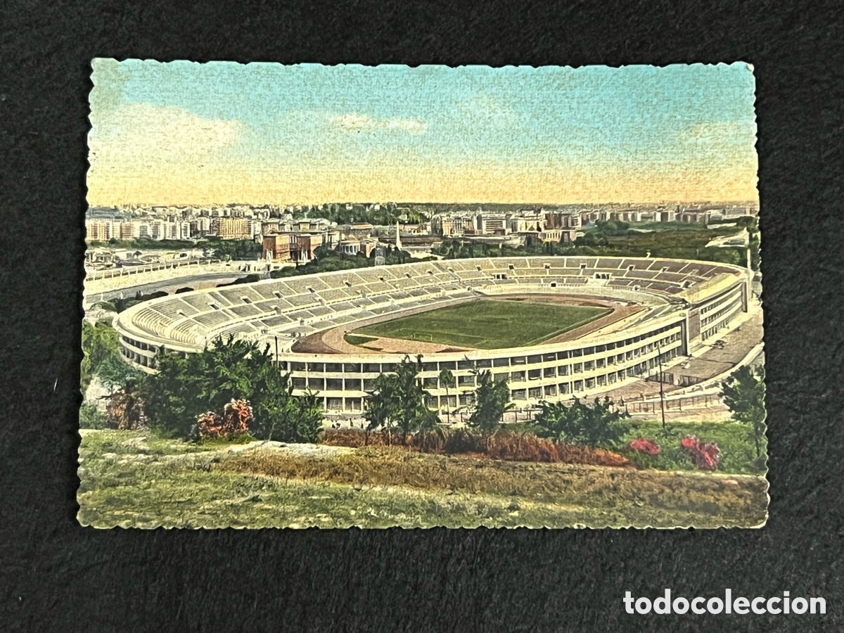 Coleccionismo deportivo: POSTAL ESTADIO DEL CENTOMILA ROMA AS ROMA SS LAZIO CAMPO FUTBOL.