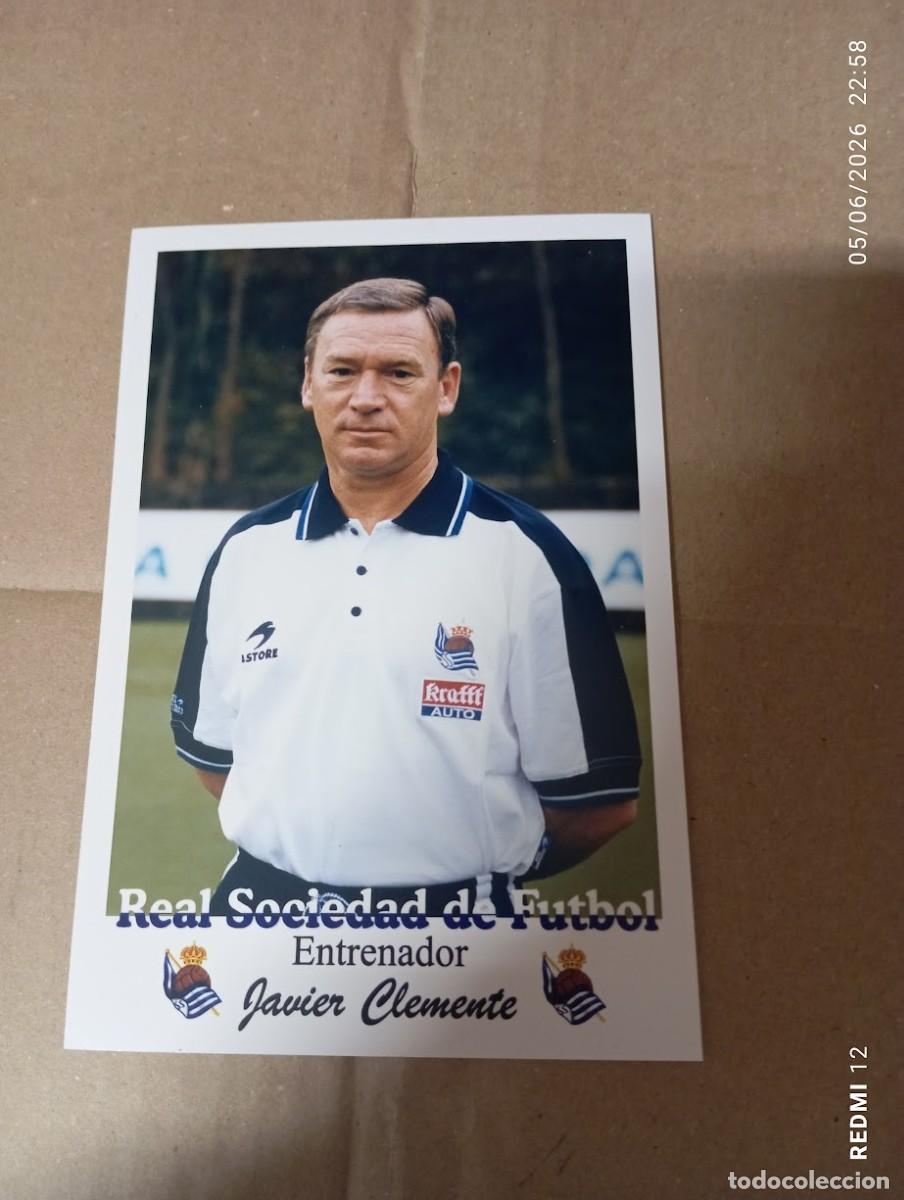 Coleccionismo deportivo: POSTAL JAVIER CLEMENTE ENTRENADOR REAL SOCIEDAD DE FUTBOL