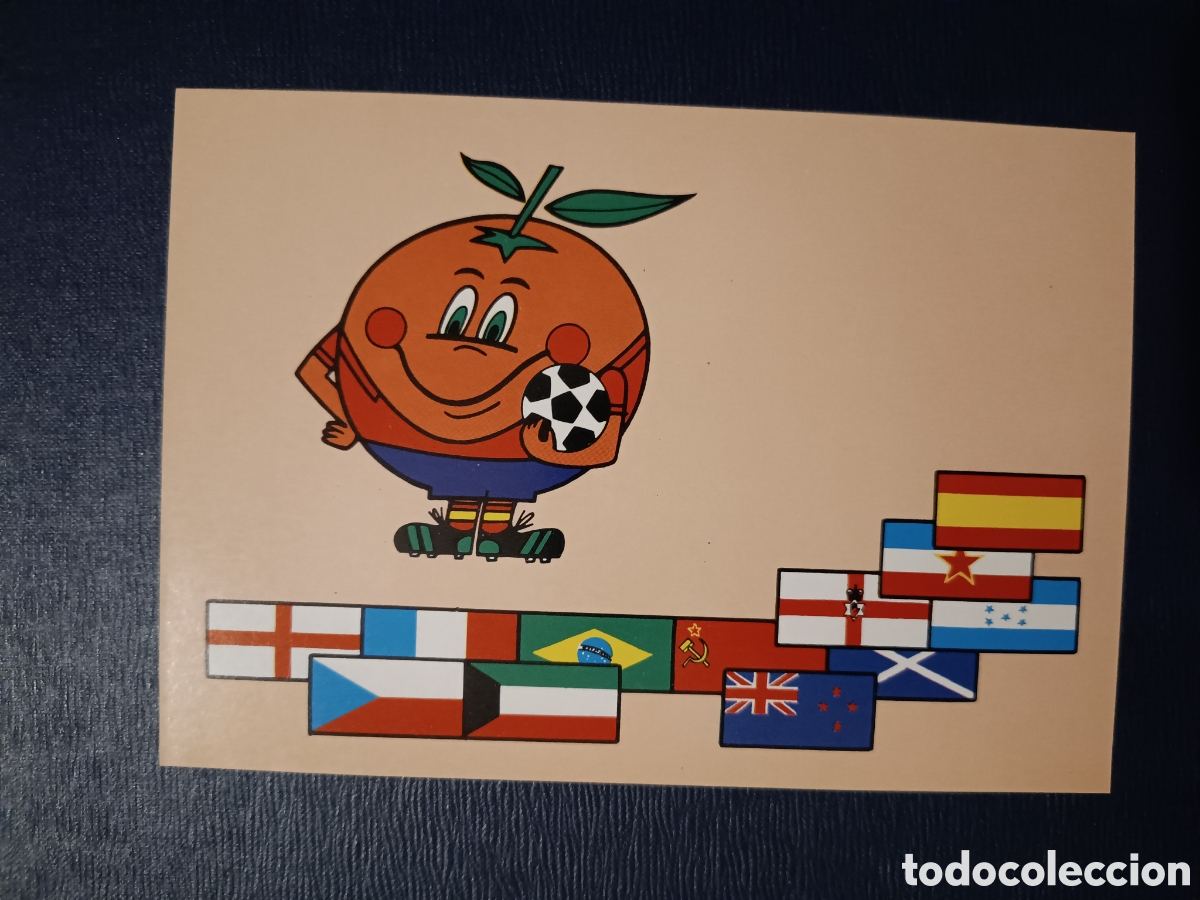 Coleccionismo deportivo: POSTAL DEL MUNDIAL DE FUTBOL ESPA&Ntilde;A 82 NARANJITO