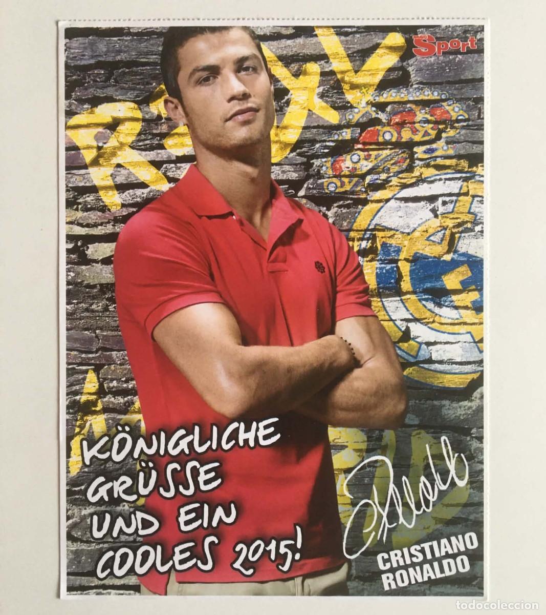 Coleccionismo deportivo: Cristiano Ronaldo Real Madrid Collectible Postcard Bravo Sport Magazine Germany 2015 Rare Football