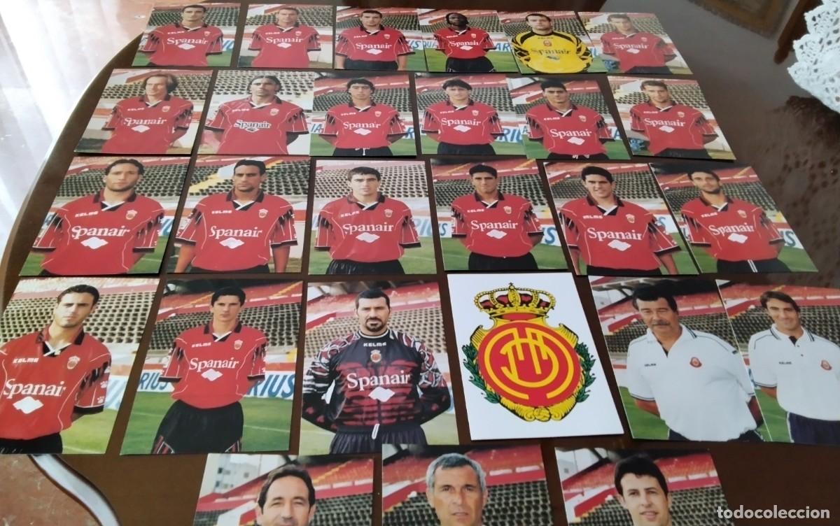 Coleccionismo deportivo: R.C.D. MALLORCA 27 FOTO POSTALES DE LA MITICA PLANTILLA TEMP.1997-99 , ROA , IVAN CAMPO ,DANI ETC...