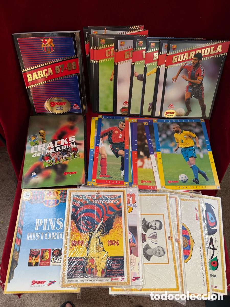 Coleccionismo deportivo: Lote futbol Barca!Laminas,Postales,Cracks del mundo!