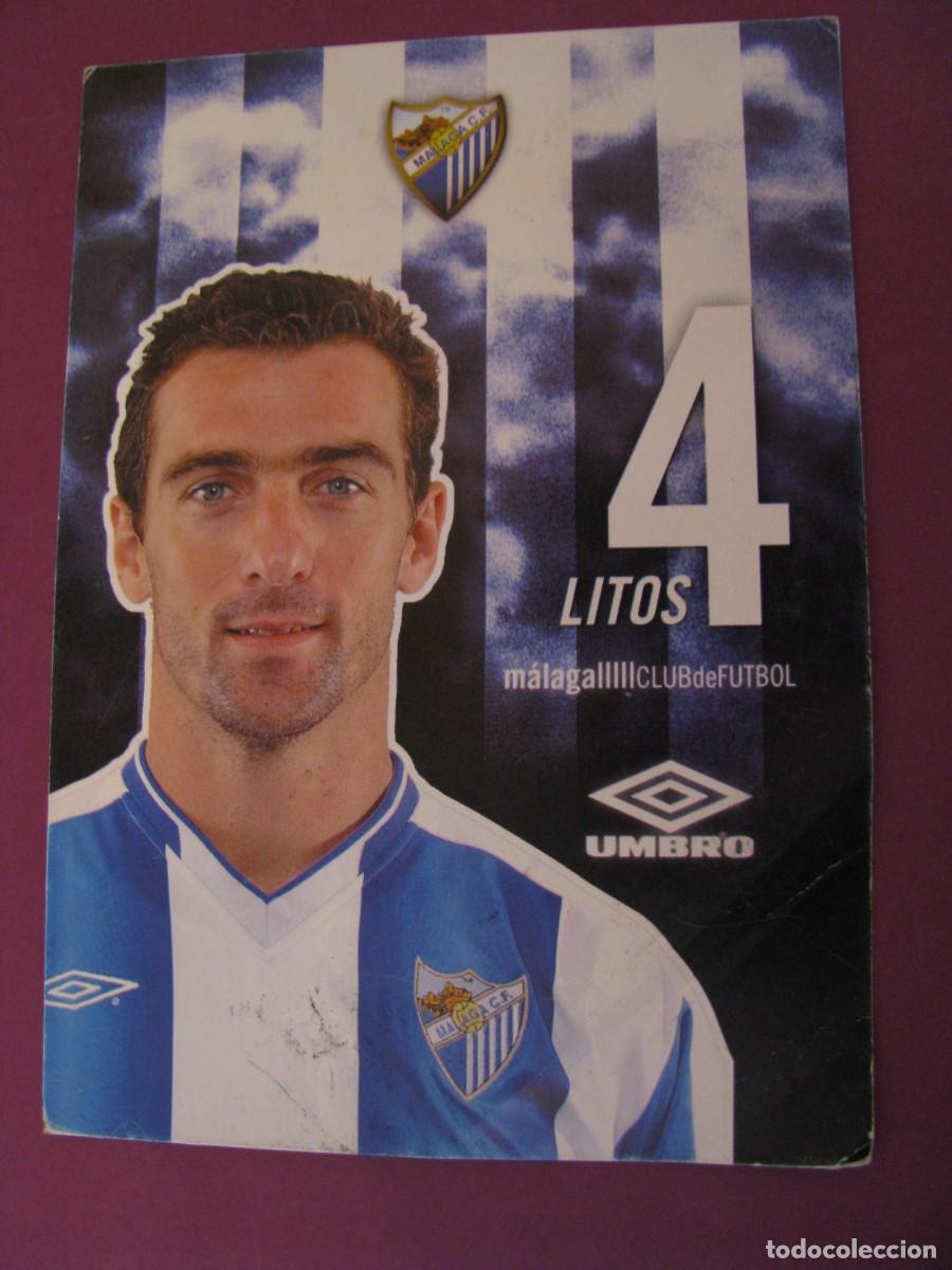 Coleccionismo deportivo: POSTAL DE MALAGA C. F. UMBO. LITOS N&ordm; 4. DETRAS AUTOGRAFO