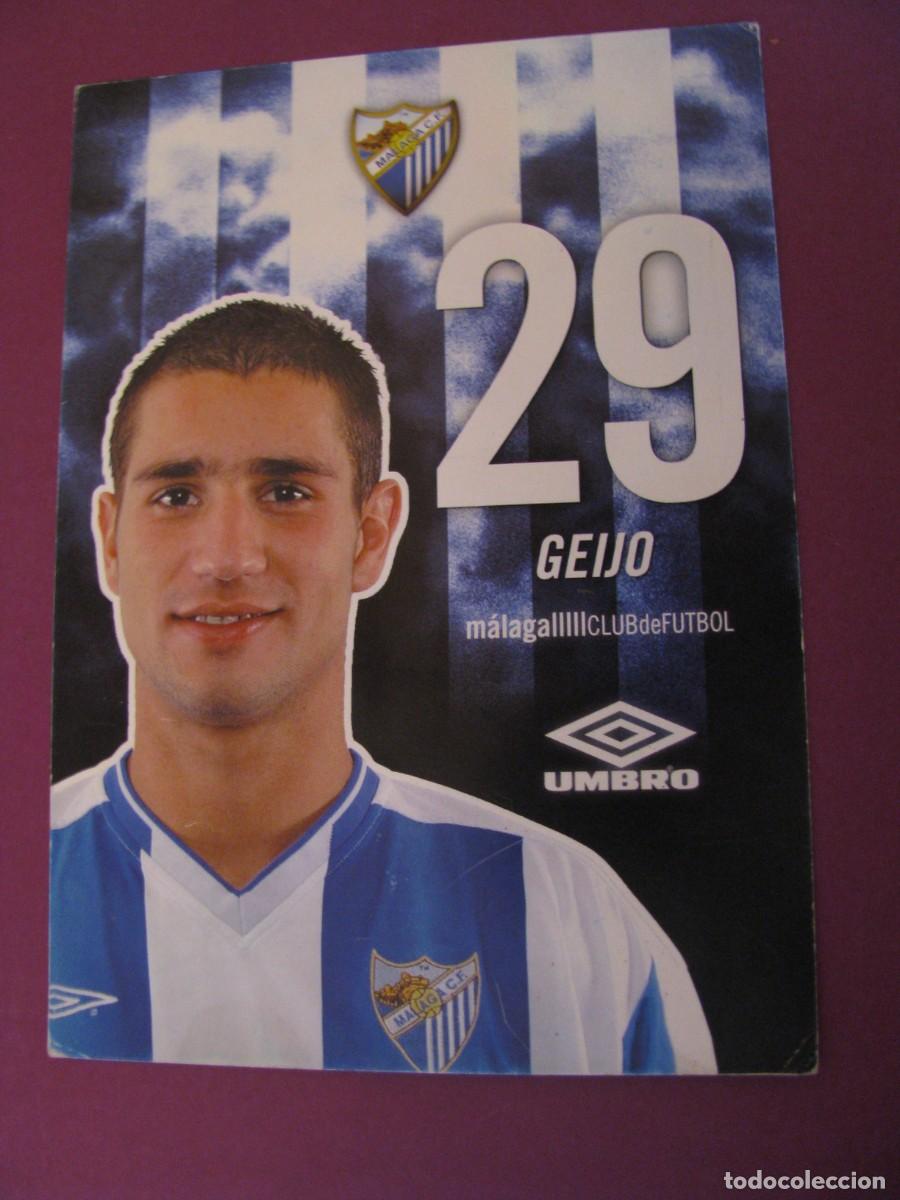 Coleccionismo deportivo: POSTAL DE MALAGA C. F. UMBO. GEIJO, N&ordm; 29. DETRAS AUTOGRAFO