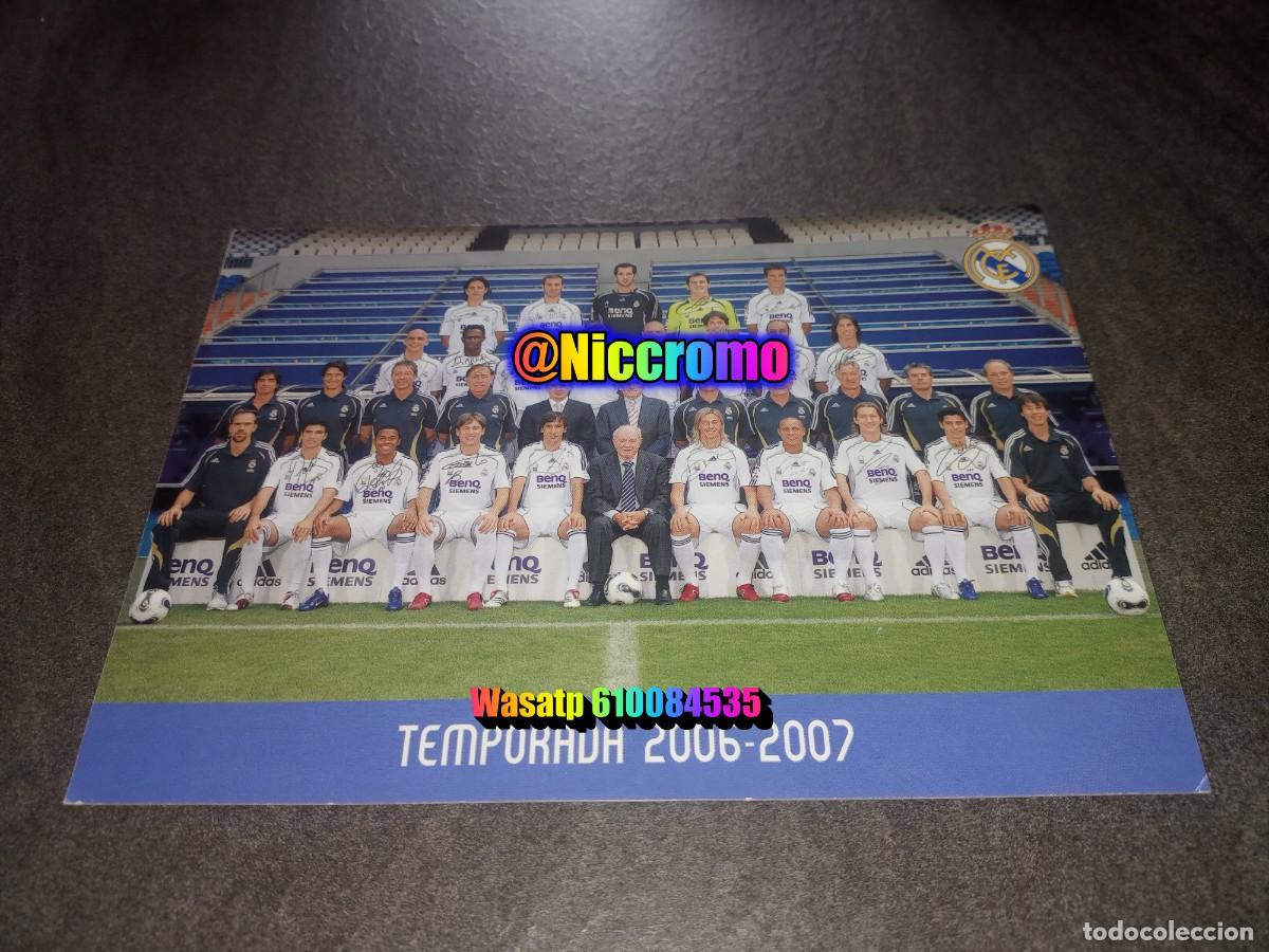 Coleccionismo deportivo: plantilla real madrid tarjeton postal 2006 2007 tama&ntilde;o 21x15 oficial futbol