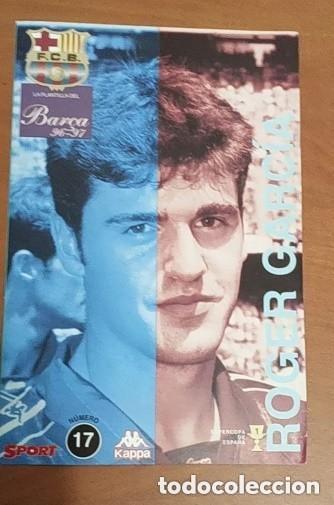 Coleccionismo deportivo: LAMINA FICHA ROGER GARCIA BAR&Ccedil;A 96-97