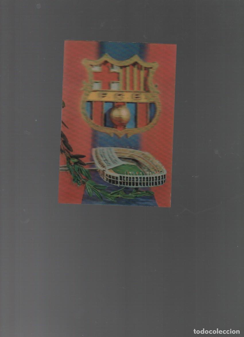 Coleccionismo deportivo: F. C. BARCELONA. ESCUDO Y NOU CAMP. POSTAL 3D RIGIDA. ESCUDO DE ORO, R-378. FUTBOL BAR&Ccedil;A