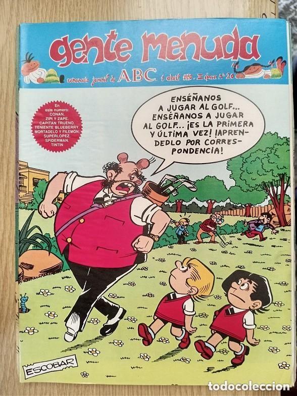 Coleccionismo deportivo: GENTE MENUDA SEMANARIO JUVENIL ABC 1 abril 1990 -N 20