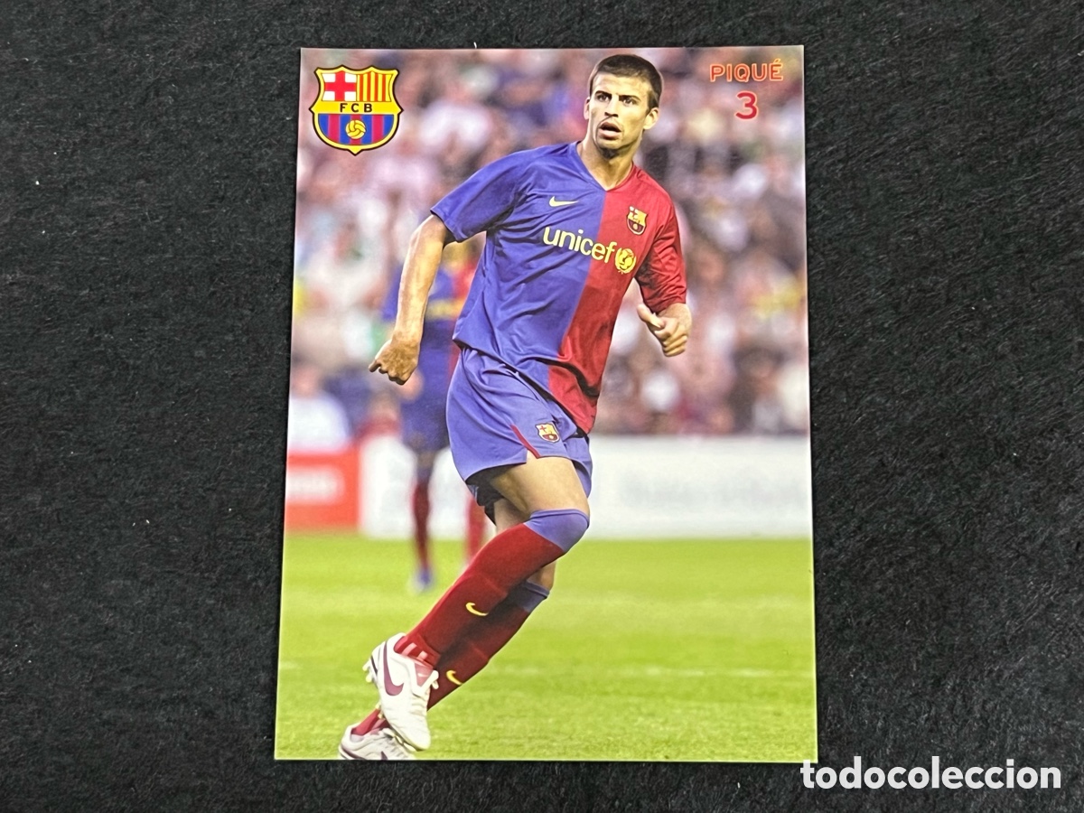 Coleccionismo deportivo: POSTAL OFICIAL GERARD PIQUE FC BARCELONA LIGA TEMPORADA 2008-09 FUTBOL BAR&Ccedil;A.