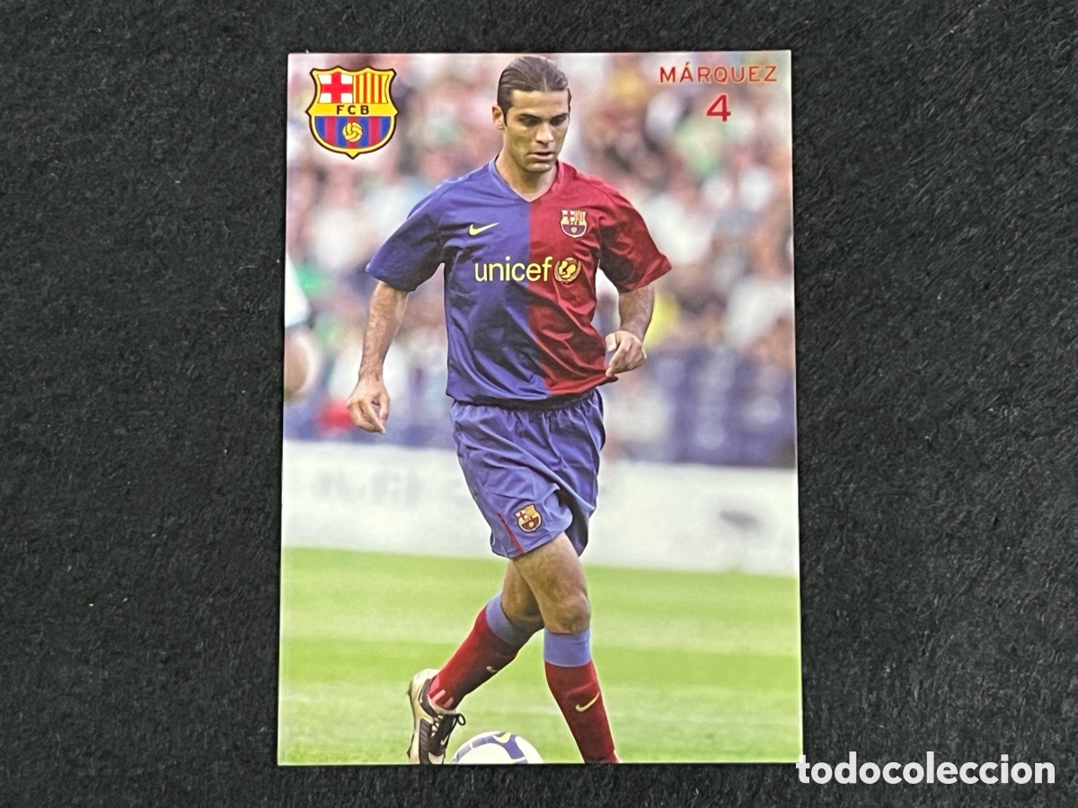 Coleccionismo deportivo: POSTAL OFICIAL RAFA M&Aacute;RQUEZ FC BARCELONA LIGA TEMPORADA 2008-09 FUTBOL BAR&Ccedil;A.