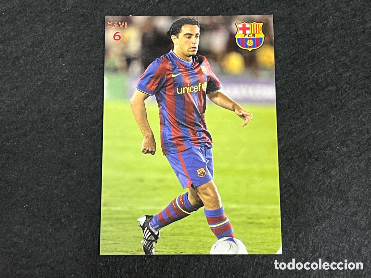 Coleccionismo deportivo: POSTAL OFICIAL XAVI HERN&Aacute;NDEZ FC BARCELONA LIGA TEMPORADA 2009-10 BAR&Ccedil;A FUTBOL.