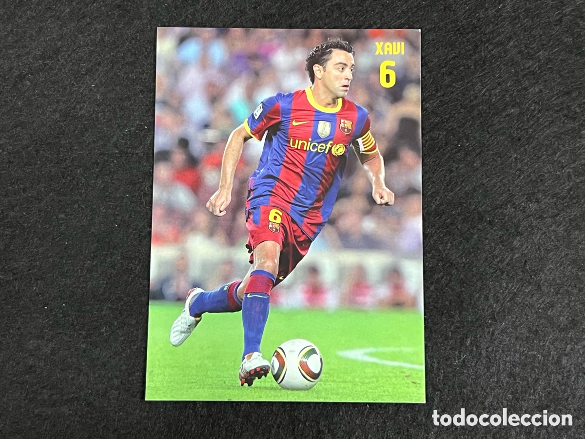 Coleccionismo deportivo: POSTAL OFICIAL XAVI HERN&Aacute;NDEZ FC BARCELONA LIGA TEMPORADA 2010-11 BAR&Ccedil;A FUTBOL.