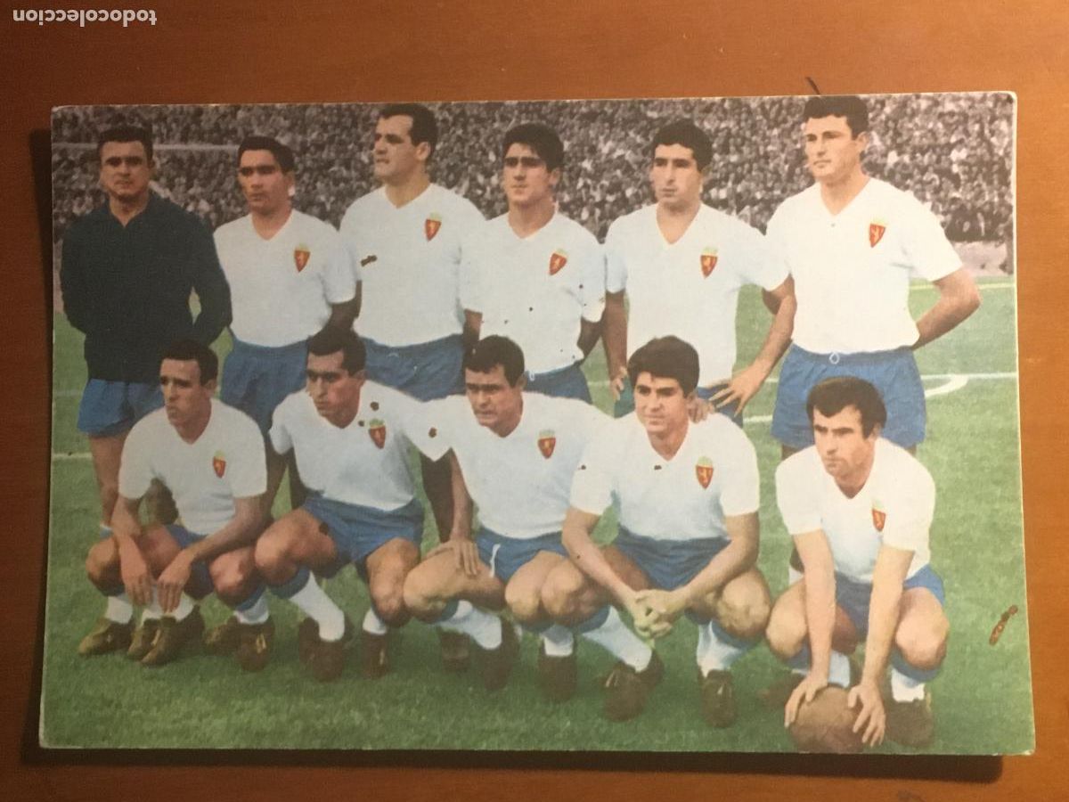 Coleccionismo deportivo: real zaragoza postal original antigua tarjefher perfecto estado