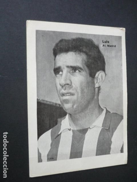 Coleccionismo deportivo: LUIS JUGADOR ATLETICO DE MADRID CLUB DE FUTBOL TARJETA 10,5 X 15,5 CM