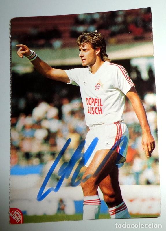 Coleccionismo deportivo: POSTAL PUBLICITARIA PUZZLES PUZZLE LIGRA AUTOGRAMM CLUB F&Uacute;TBOL LITTBARSKI GERMANY ALEMANIA FIRMA