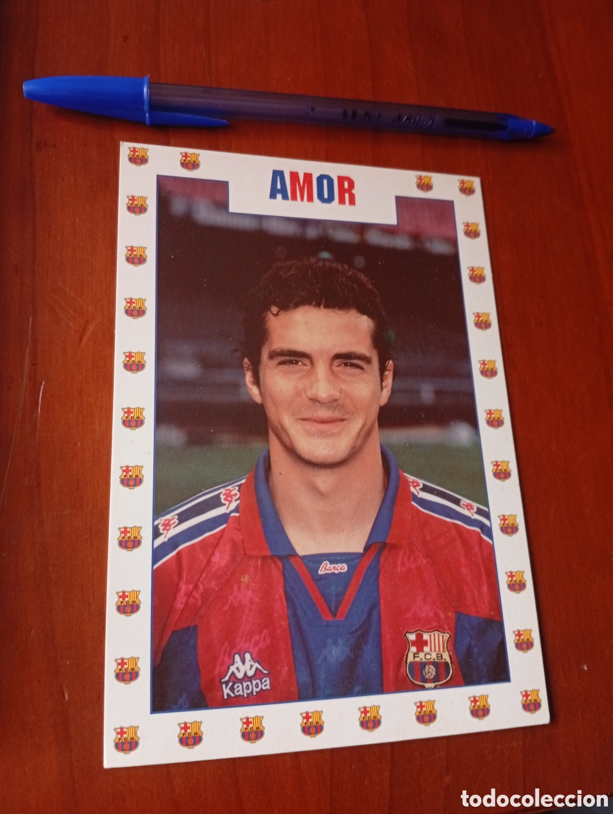 Coleccionismo deportivo: POSTAL F.C. BARCELONA JUGADOR AMOR 1996 FUTBOL