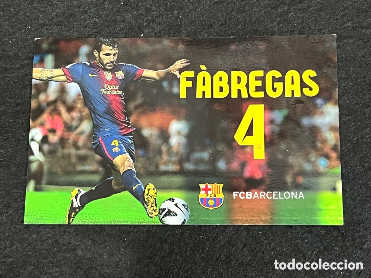 Coleccionismo deportivo: POSTAL CESC F&Agrave;BREGAS FC BARCELONA TEMPORADA 2012-2013 LIGA 12-13 OFICIAL BAR&Ccedil;A FUTBOL.