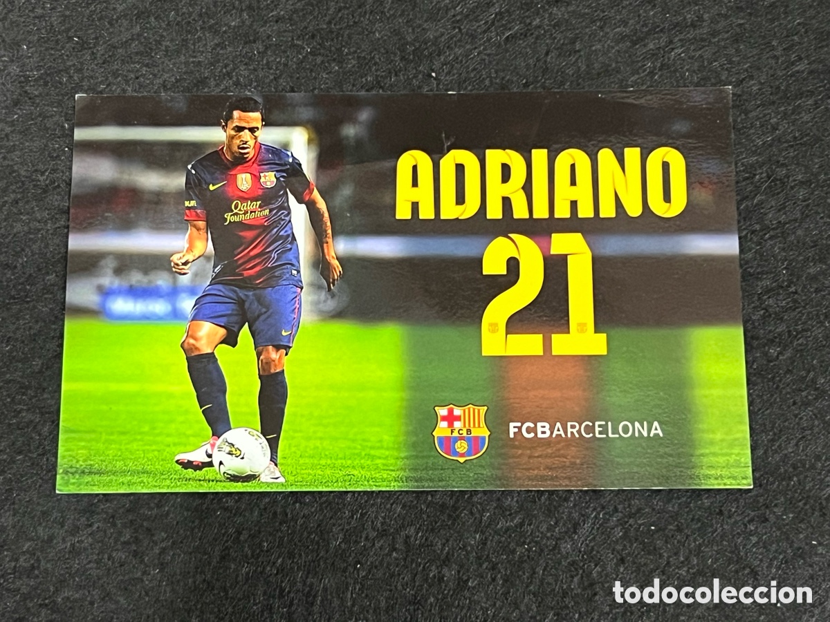 Coleccionismo deportivo: POSTAL ADRIANO CORREIA FC BARCELONA TEMPORADA 2012-2013 LIGA 12-13 OFICIAL BAR&Ccedil;A FUTBOL.