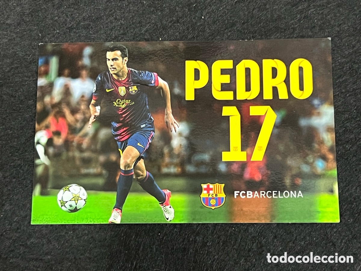 Coleccionismo deportivo: POSTAL PEDRO RODR&Iacute;GUEZ PEDRITO FC BARCELONA TEMPORADA 2012-2013 LIGA 12-13 OFICIAL BAR&Ccedil;A FUTBOL.