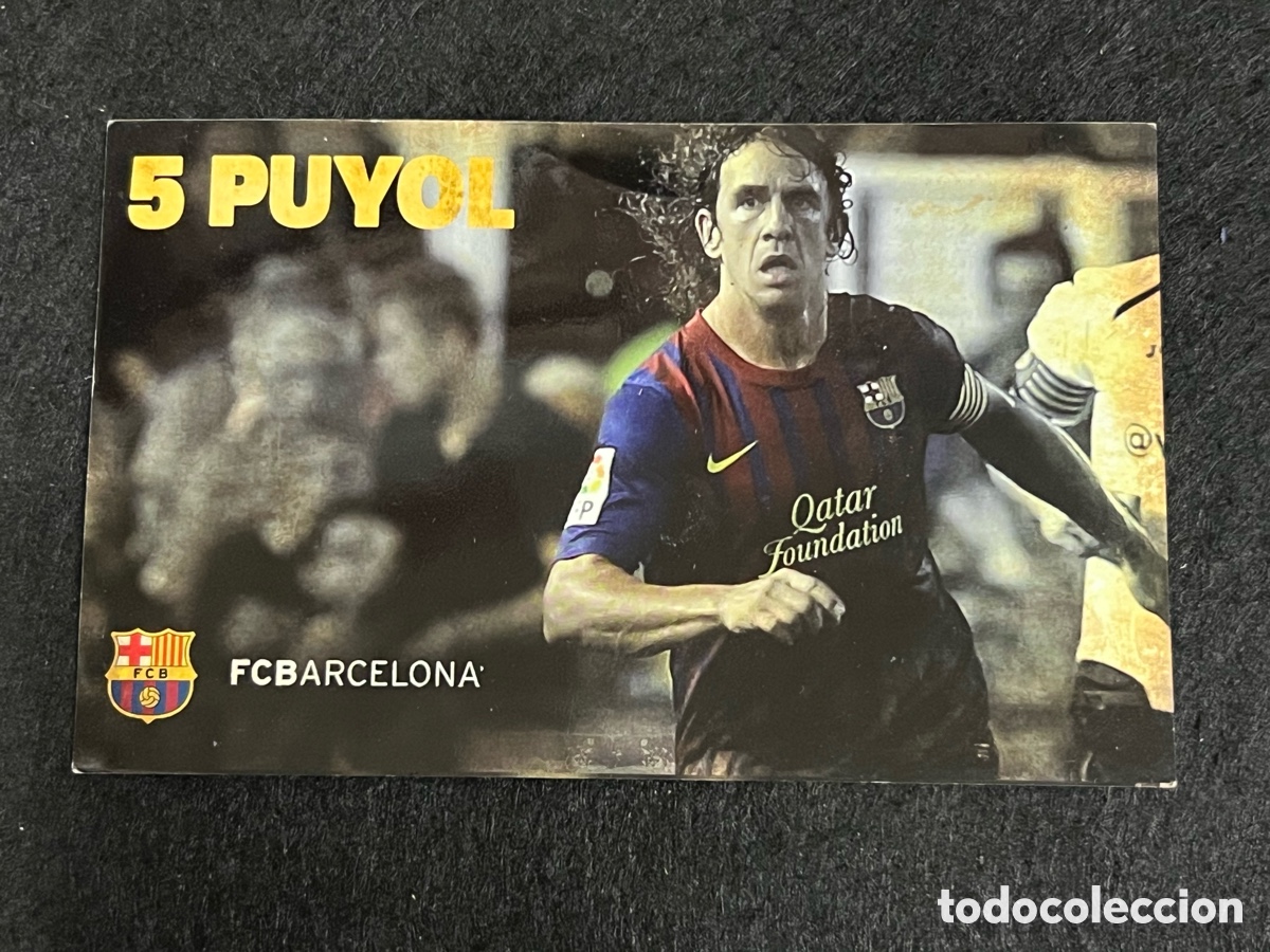 Coleccionismo deportivo: POSTAL CARLES PUYOL FC BARCELONA TEMPORADA 2011-2012 LIGA 11-12 OFICIAL BAR&Ccedil;A FUTBOL.