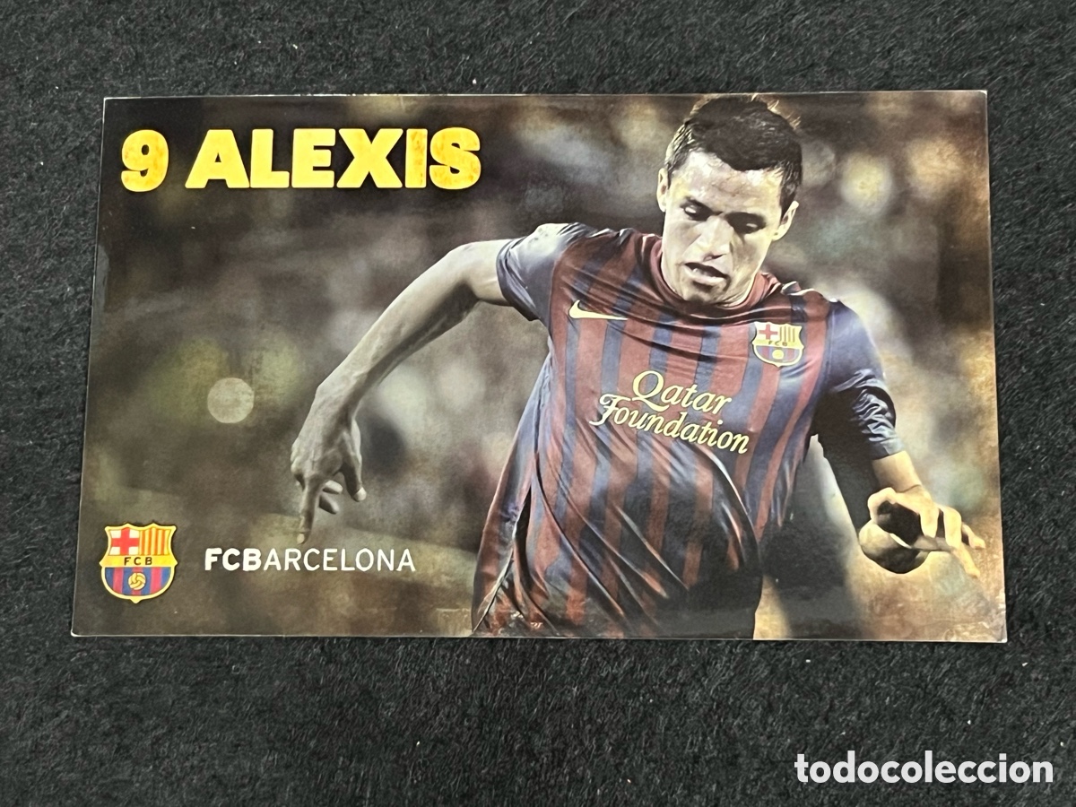 Coleccionismo deportivo: POSTAL ALEXIS SANCHEZ FC BARCELONA TEMPORADA 2011-2012 LIGA 11-12 OFICIAL BAR&Ccedil;A FUTBOL.