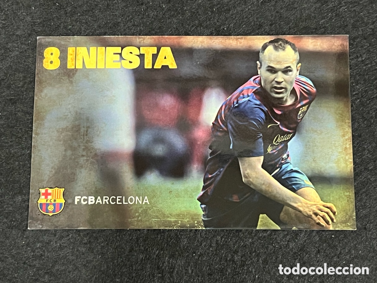 Coleccionismo deportivo: POSTAL ANDRES INIESTA FC BARCELONA TEMPORADA 2011-2012 LIGA 11-12 OFICIAL BAR&Ccedil;A FUTBOL.