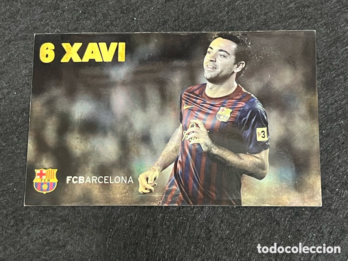 Coleccionismo deportivo: POSTAL XAVI HERN&Aacute;NDEZ FC BARCELONA TEMPORADA 2011-2012 LIGA 11-12 OFICIAL BAR&Ccedil;A FUTBOL.