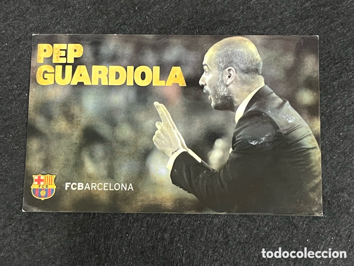 Coleccionismo deportivo: POSTAL PEP GUARDIOLA FC BARCELONA TEMPORADA 2011-2012 LIGA 11-12 OFICIAL BAR&Ccedil;A FUTBOL.