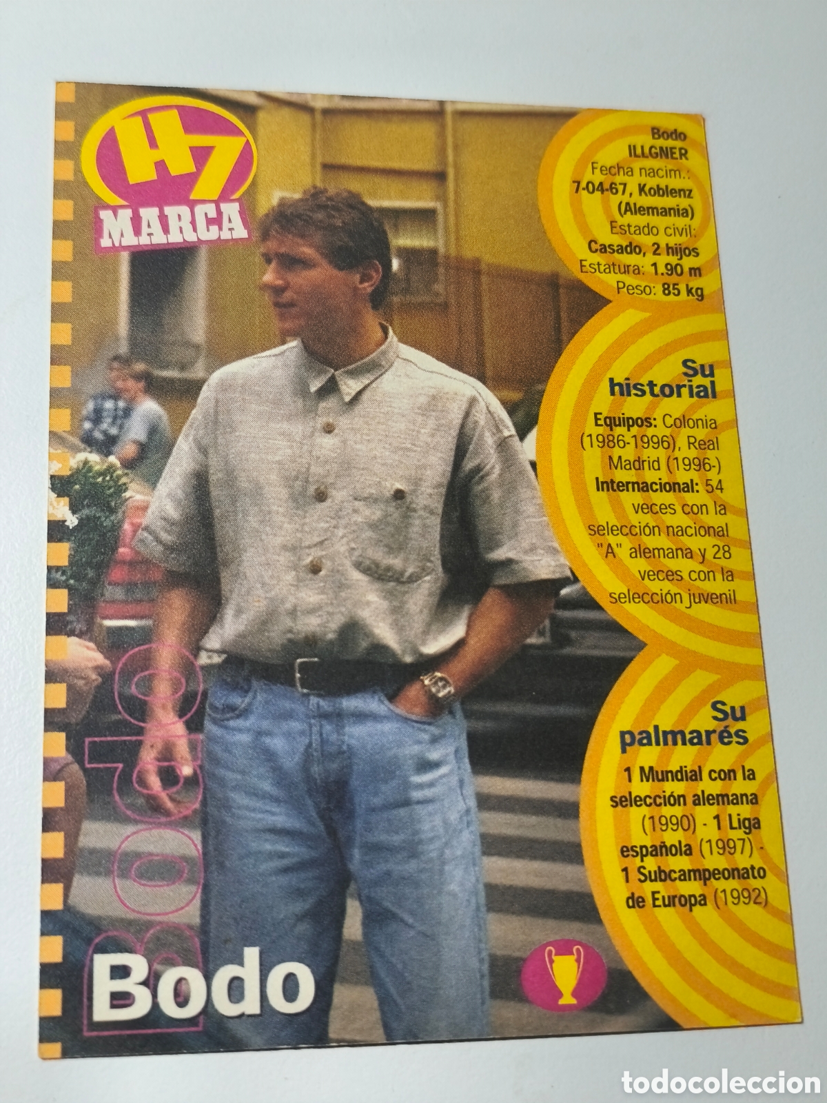 Coleccionismo deportivo: Illgner Real Madrid Marca 1998 - Foto 2
