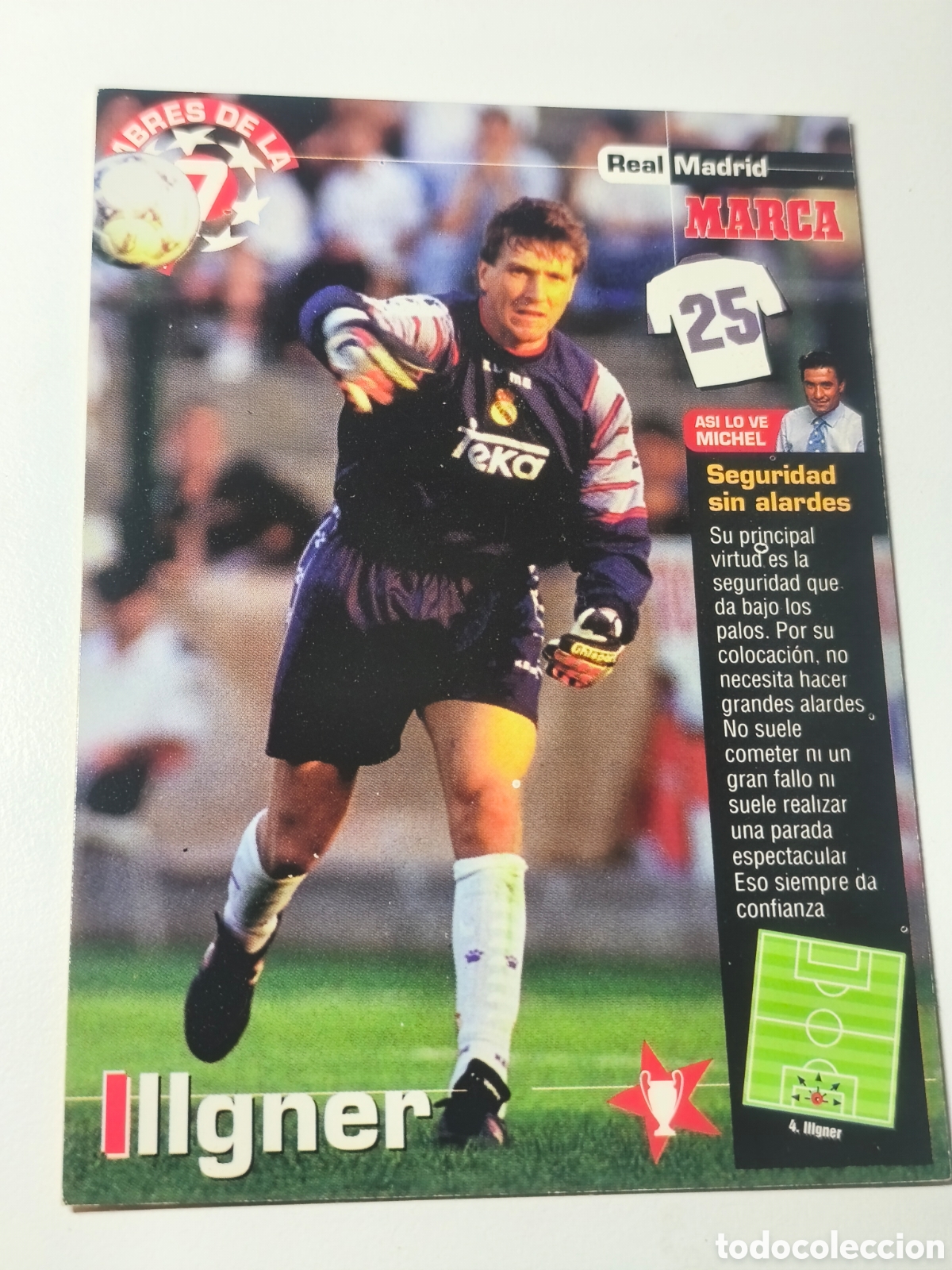 Coleccionismo deportivo: Illgner Real Madrid Marca 1998