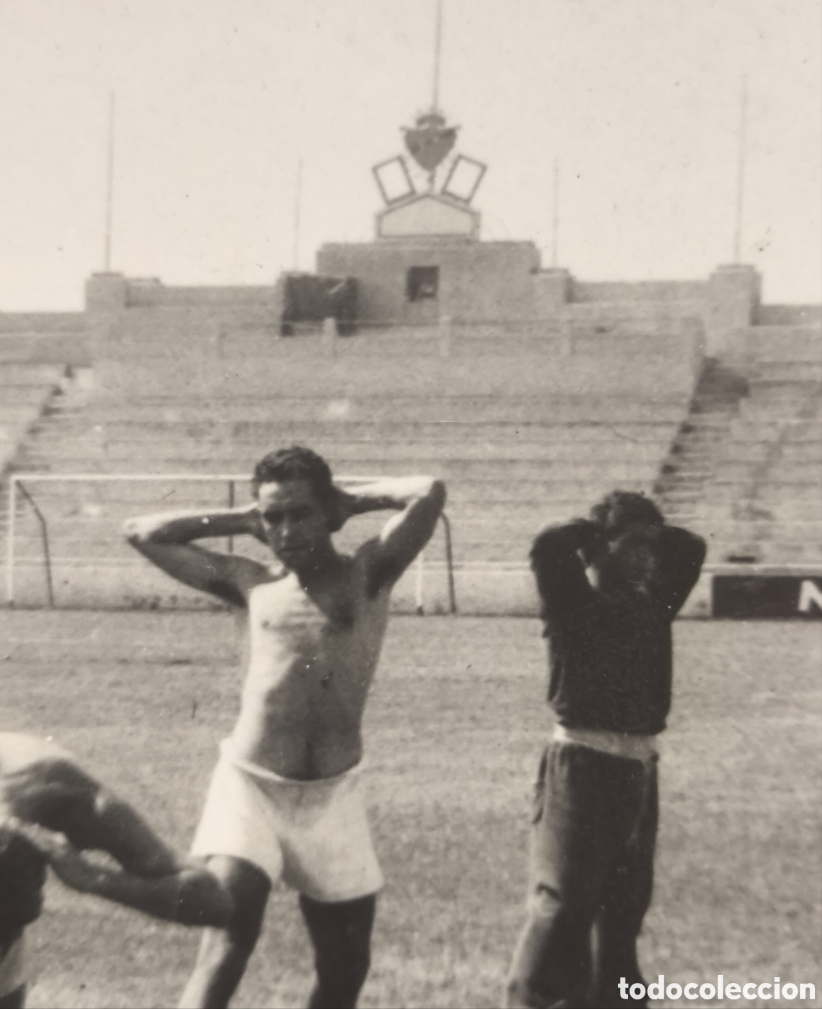 Coleccionismo deportivo: F&Uacute;TBOL ESTADIO CAMPO GIMNASTIC POSTAL FOTOGR&Aacute;FICA FOT&Oacute;GRAFO VALLV&Eacute; TARRAGONA C. 1955