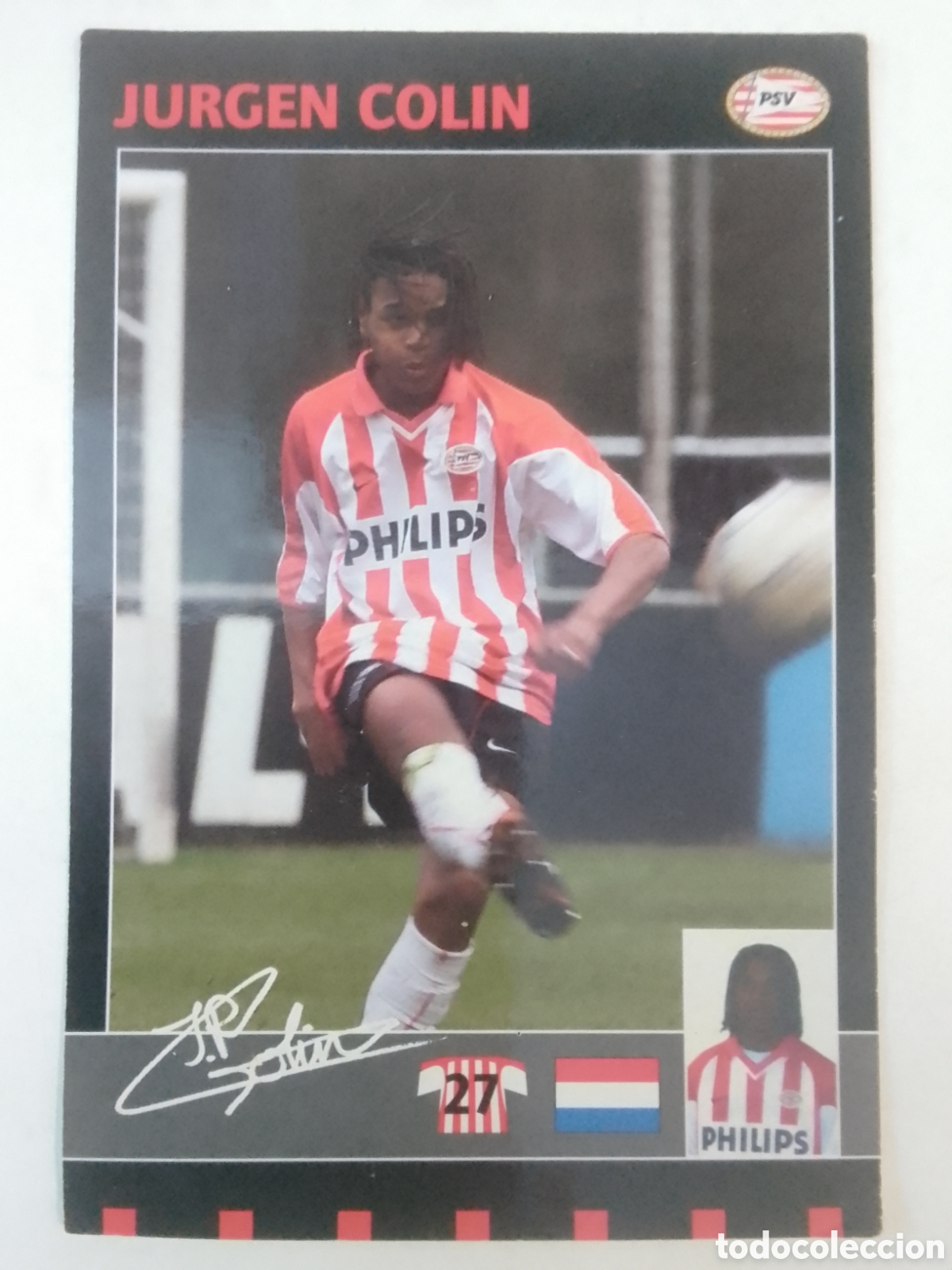 Coleccionismo deportivo: Postal Jurgen Colin &bull; PSV.