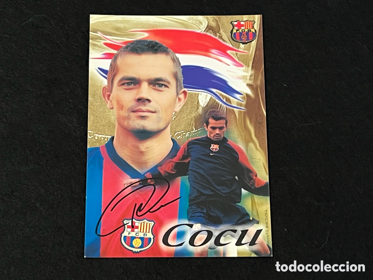 Coleccionismo deportivo: POSTAL FIRMADA PHILLIP COCU FC BARCELONA TEMPORADA 1998-1999 FIRMA ORIGINAL FUTBOL BAR&Ccedil;A