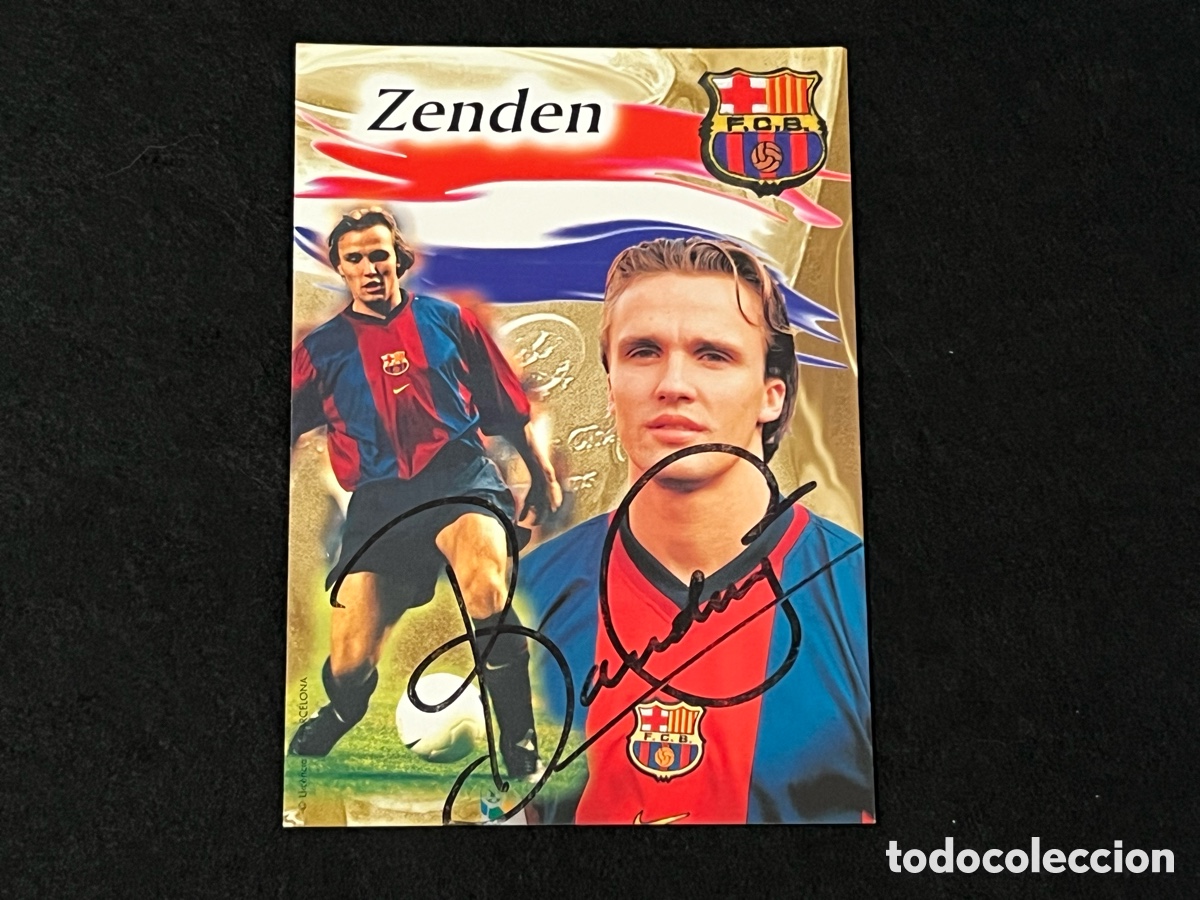 Coleccionismo deportivo: POSTAL FIRMADA BOUDEWIJN ZENDEN FC BARCELONA TEMPORADA 1998-1999 FIRMA ORIGINAL FUTBOL BAR&Ccedil;A