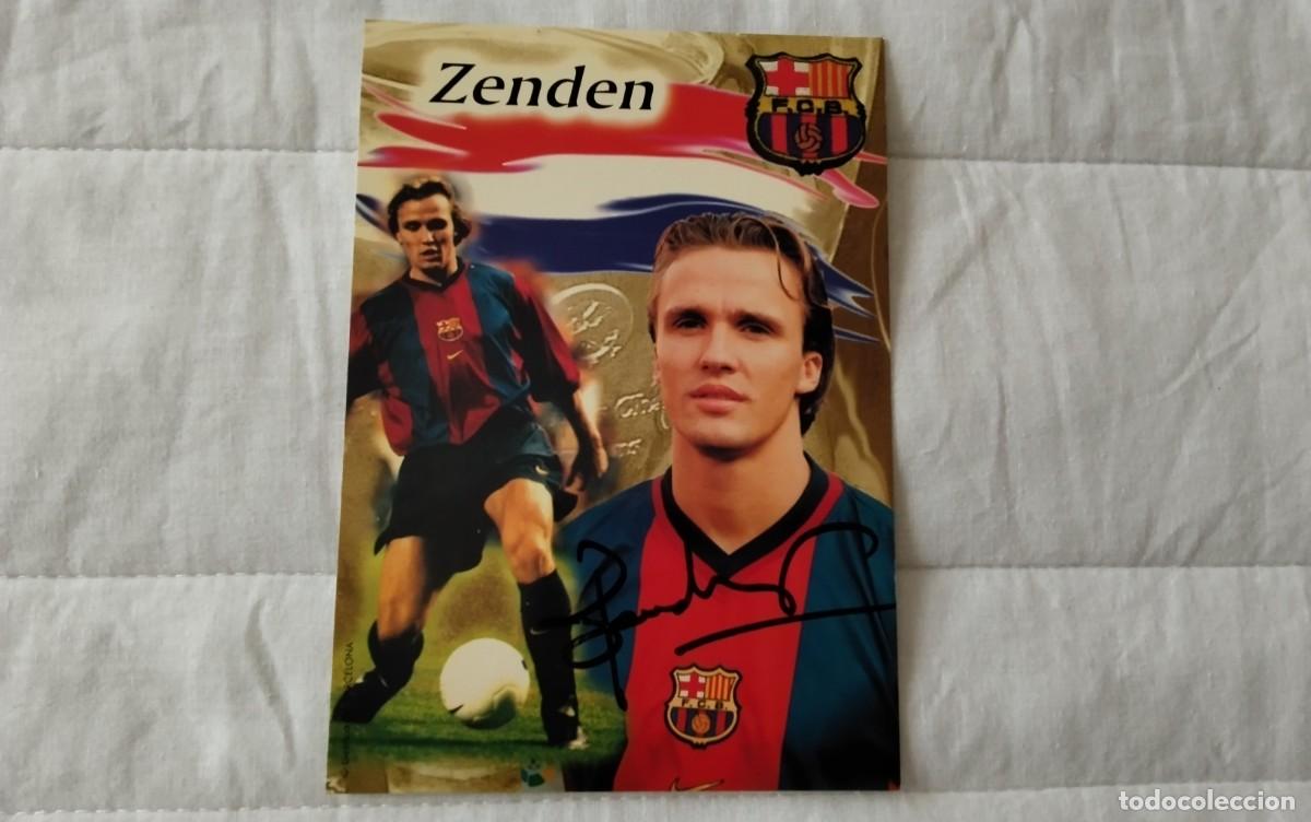 Coleccionismo deportivo: F.C. BARCELONA POSTAL DEL JUGADOR ZENDEN CON FIRMA AUTENTICA , NO IMPRESA , 17 CTM X12 CTM